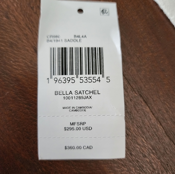 Coach Bella Satchel NWT Color: 1941 Saddle - Picture 7 of 7